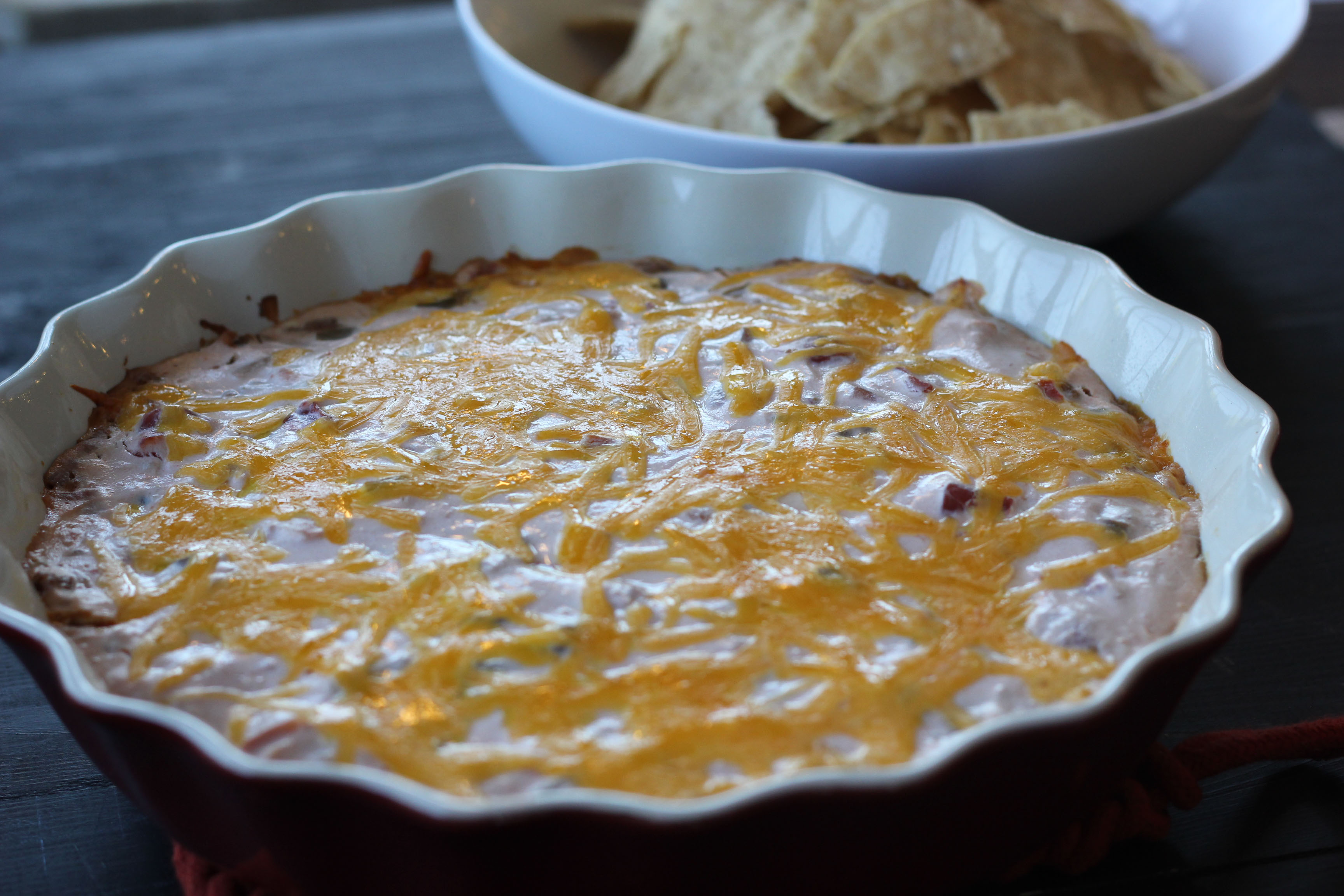 An image depicting the beans and basketball cheese dip this basketball season - brought to you by the Bean Institute!
