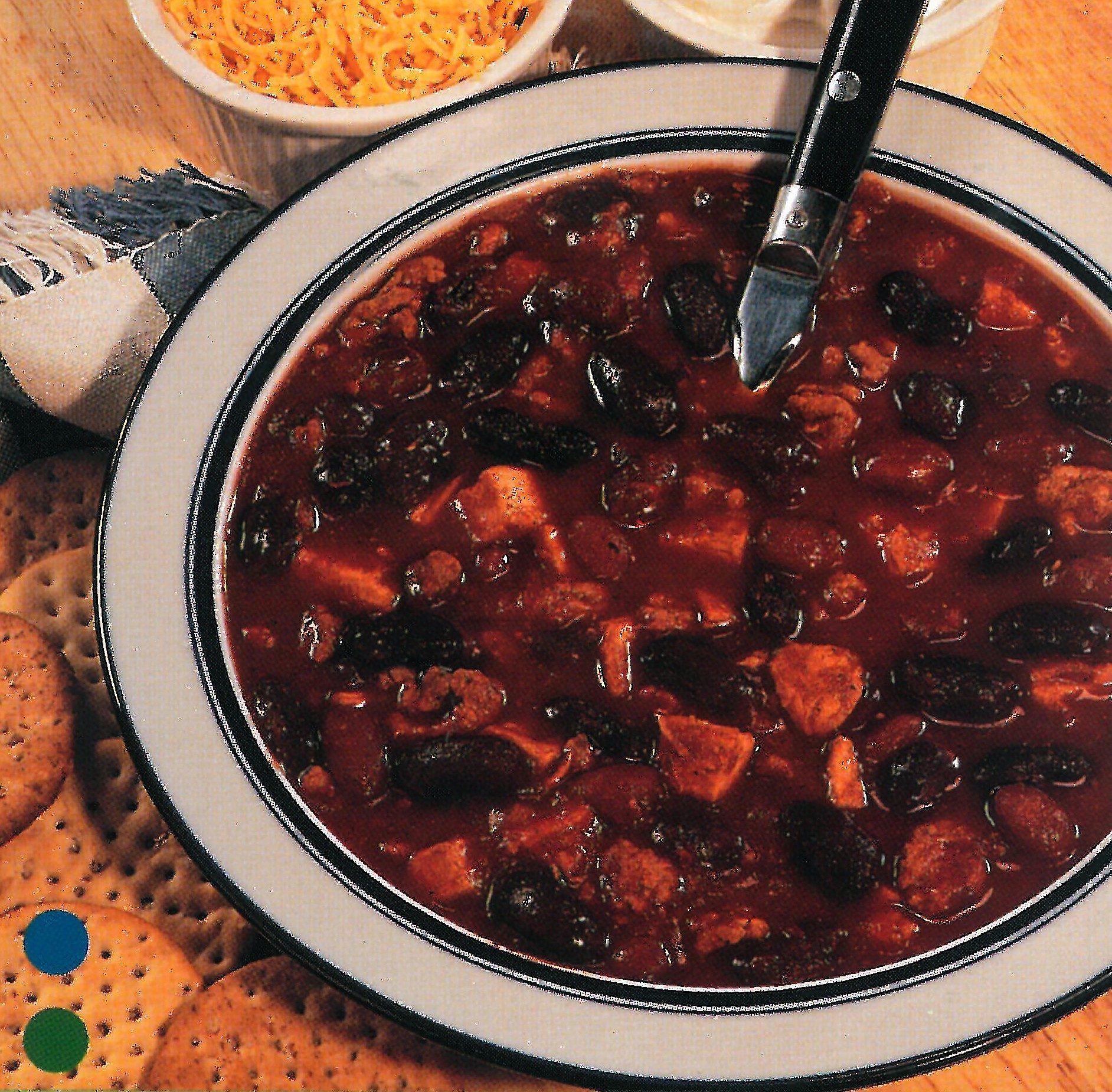 An image depicting the malted chicken turkey chili recipe brought to you by the Bean Institute.
