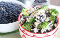An example of the marinated black bean salad recipe